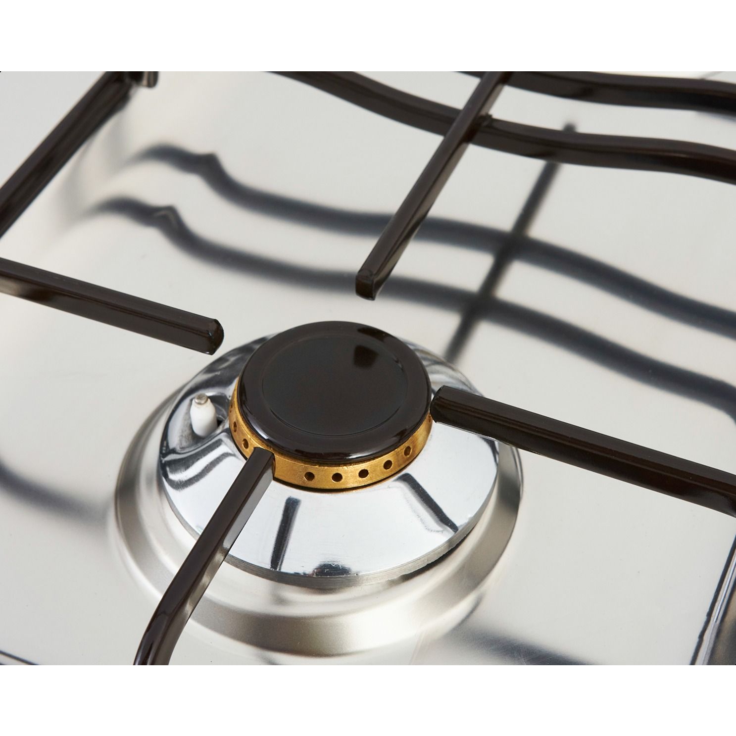 Kiriazi Gas Cooker 4 Burners, Silver - 6400 Kiriazi Gas Cooker 4 Burners, Silver - 6400